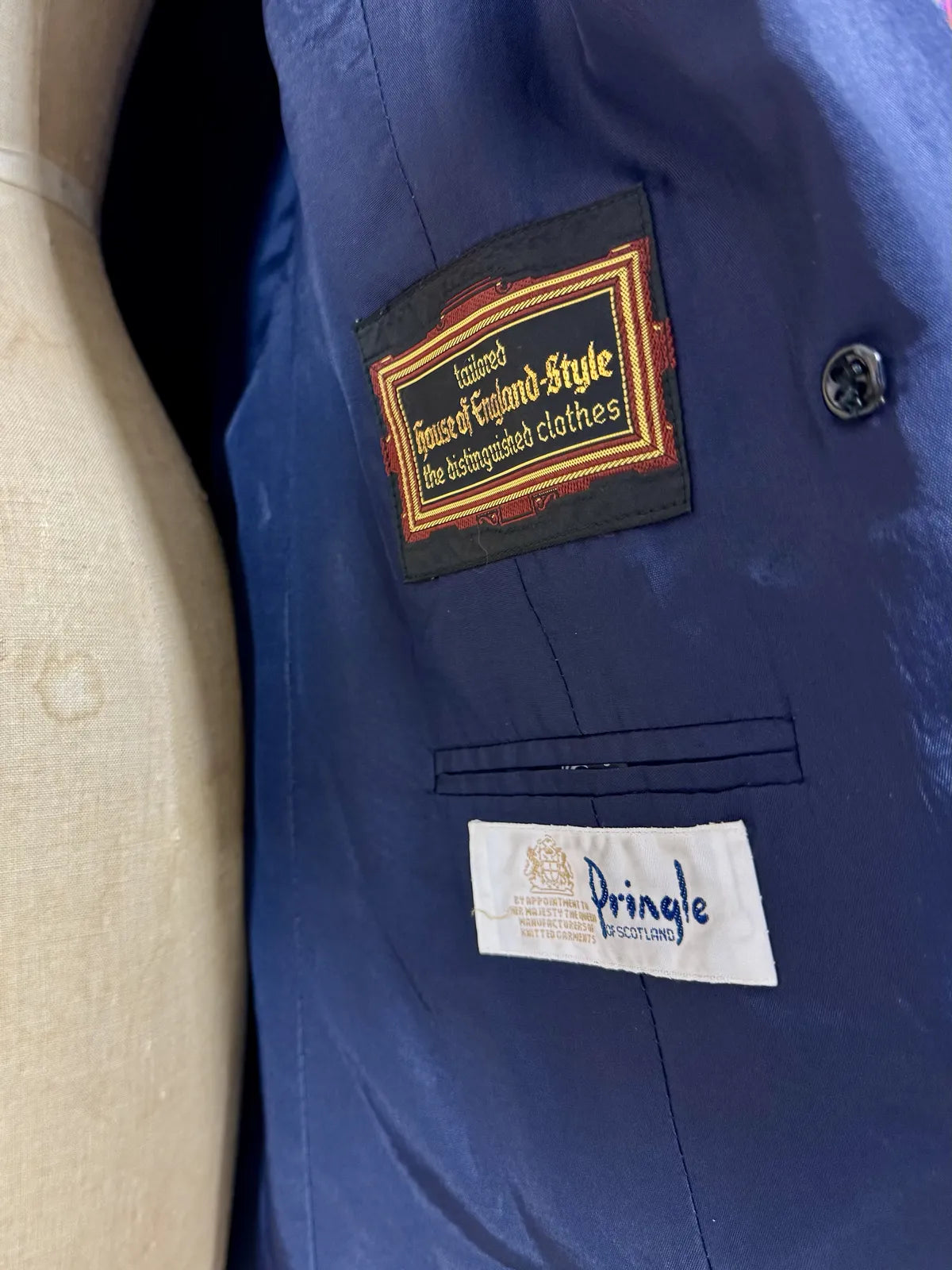 Vintage Pringle Plaid Wool Blazer Jacket