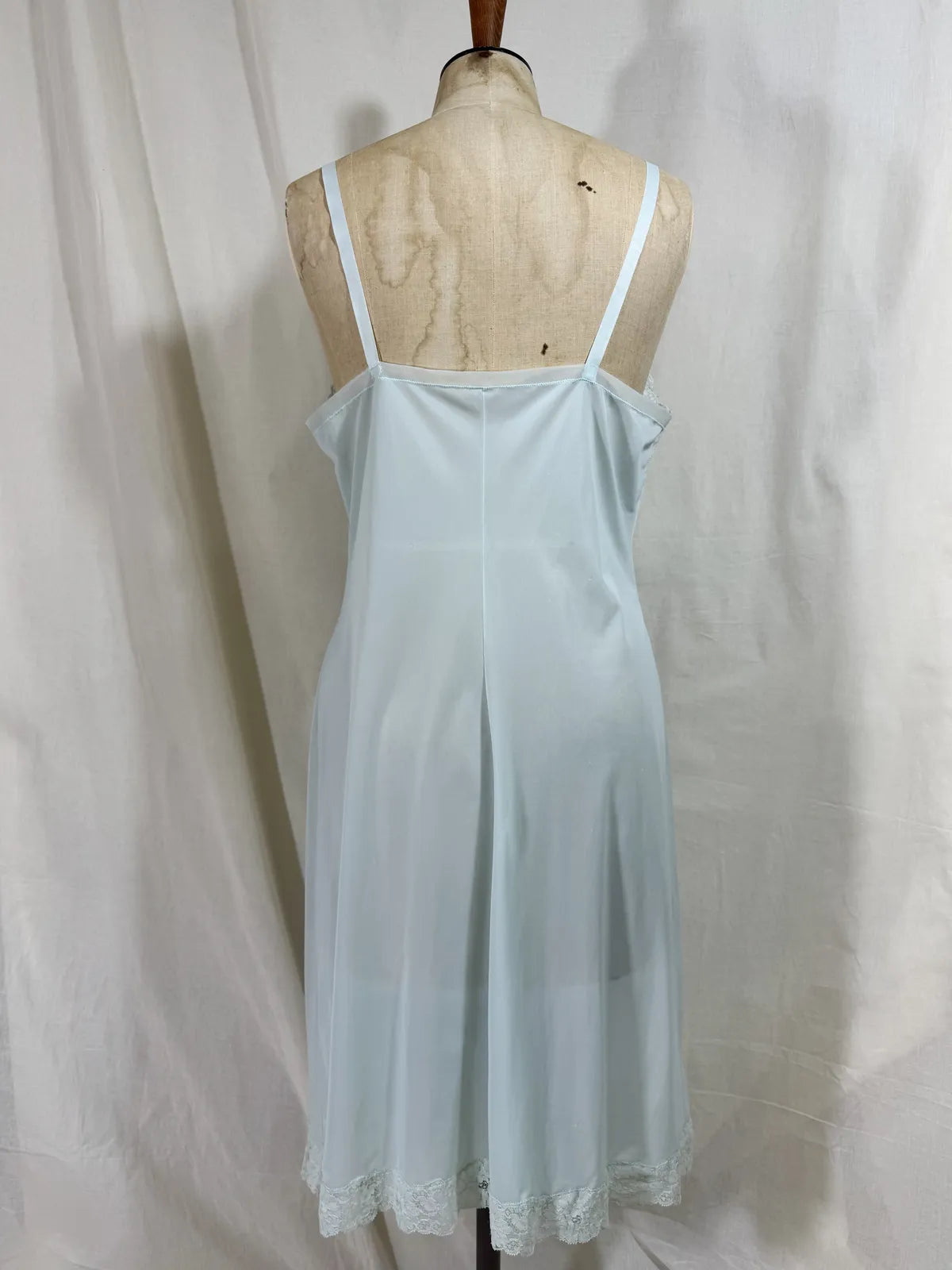 Vintage 1950's Pale Blue Lace Slip Dress