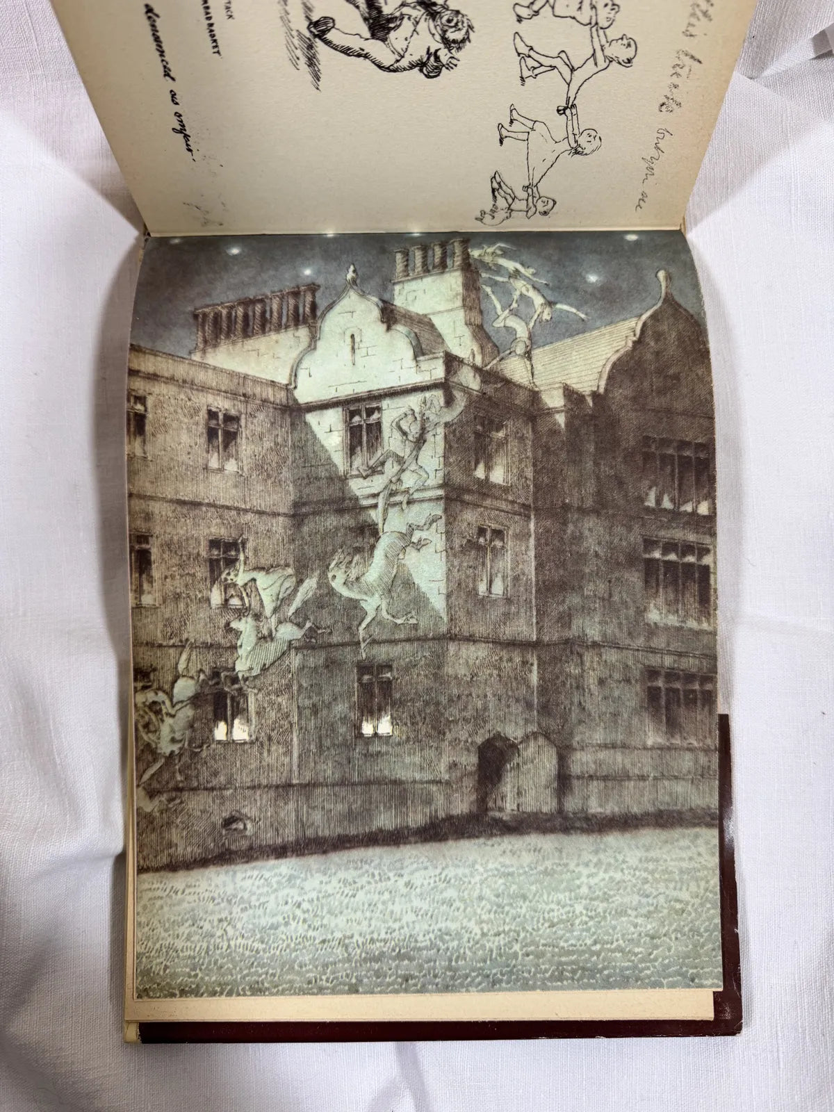 Hardback book with illustration against white background