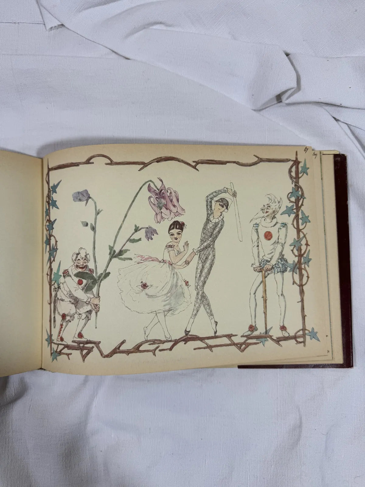 Hardback book with illustration against white background
