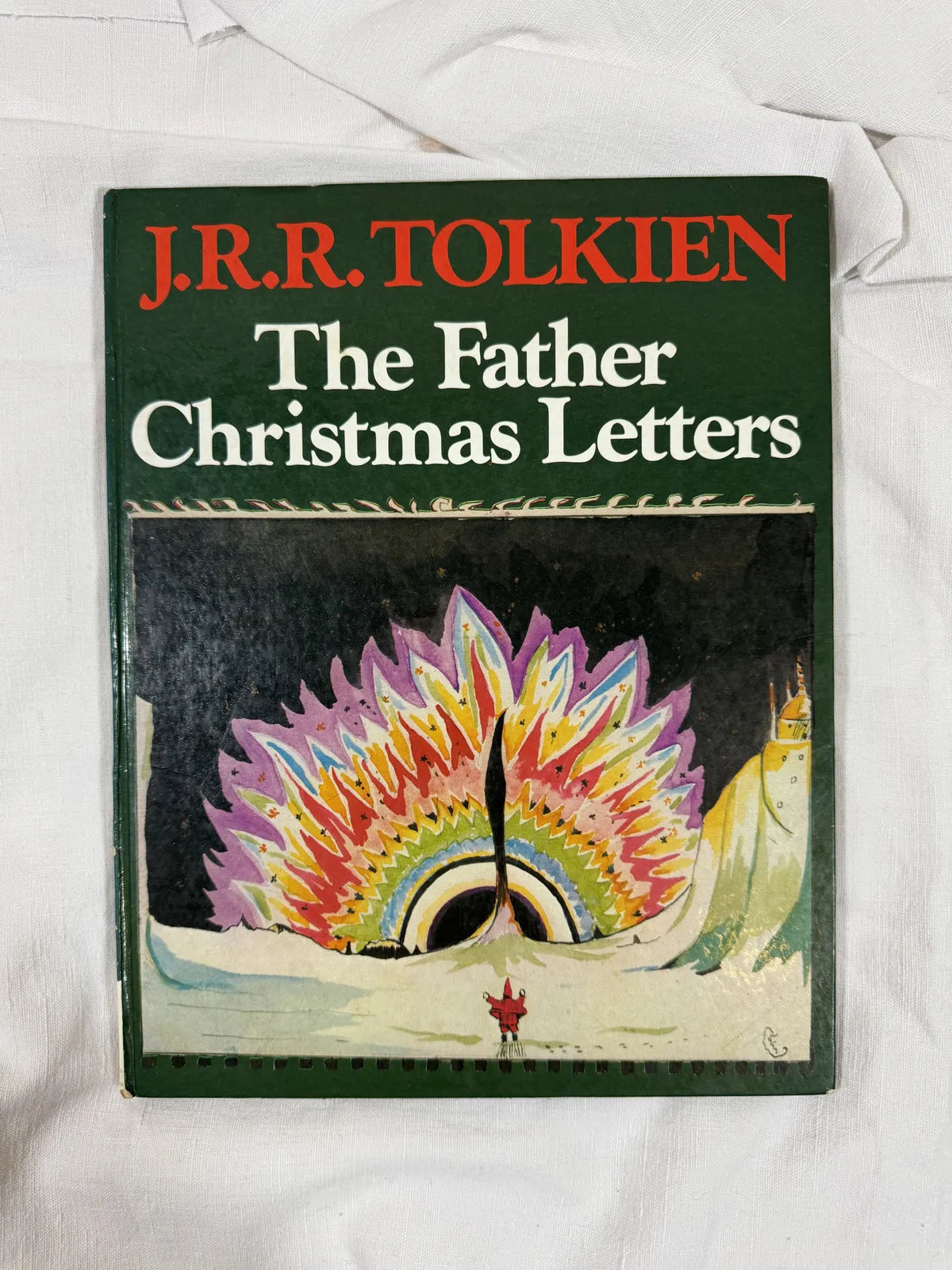 Green Hardcover Christmas Book on White background